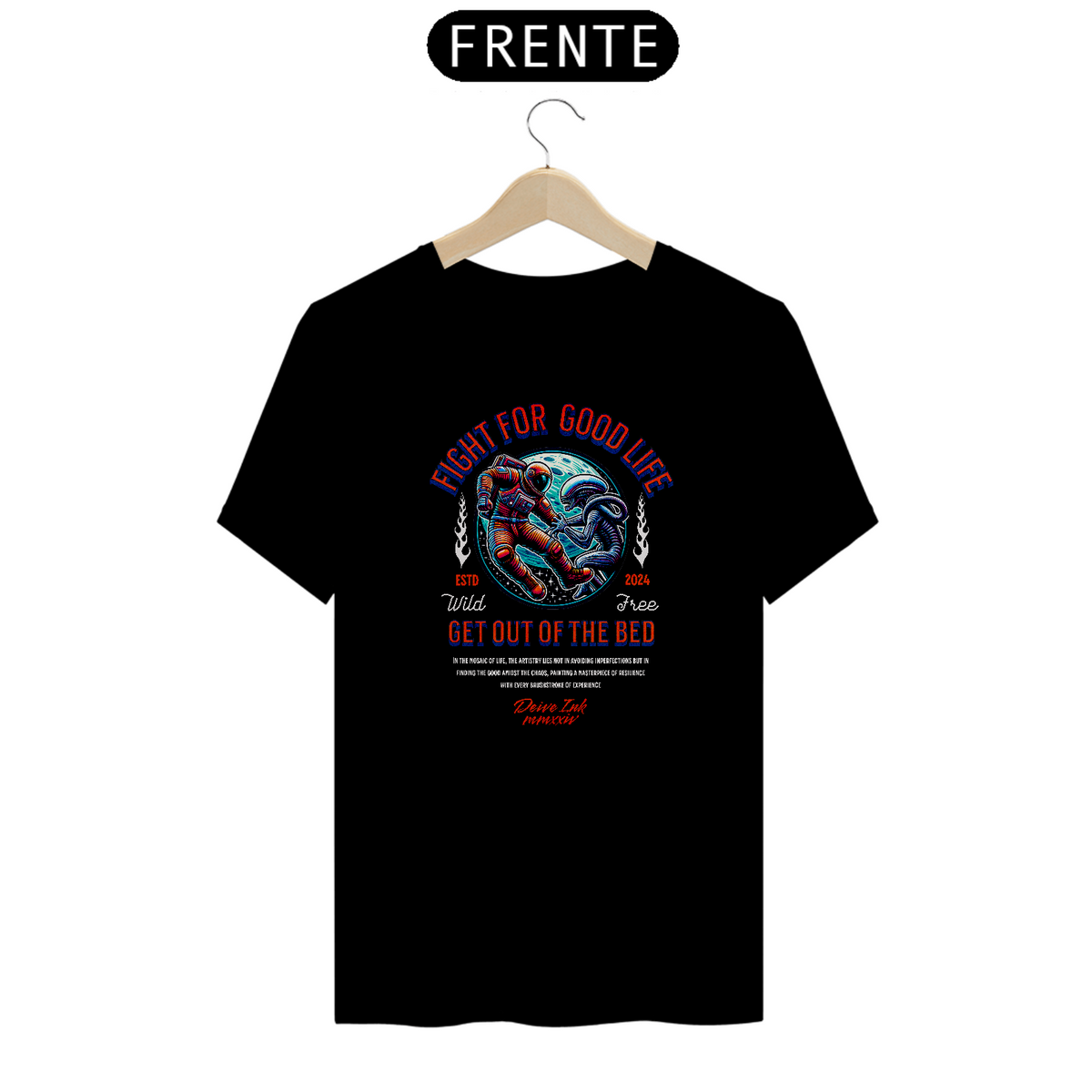 Nome do produto: Camiseta Alien and Astronaut Fight