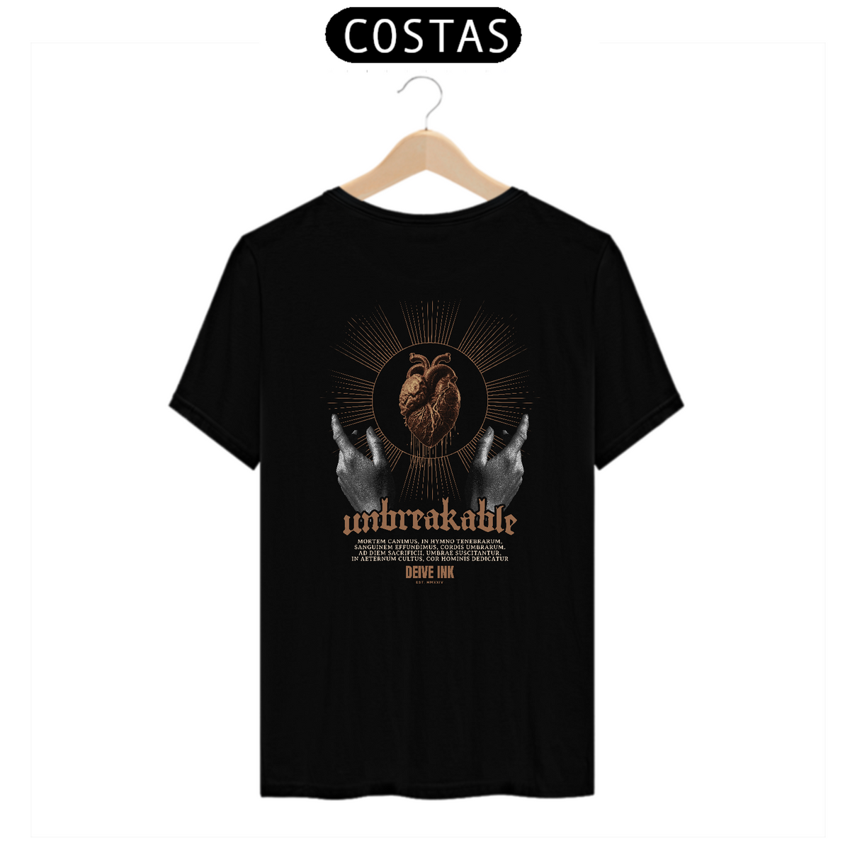 Nome do produto: Camiseta Heart Gold Streetwear