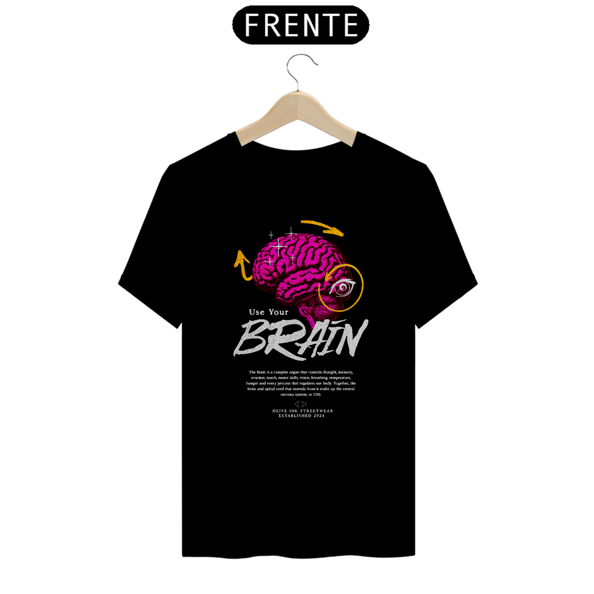 Nome do produto: Camiseta Use Your Brain Streetwear-Front