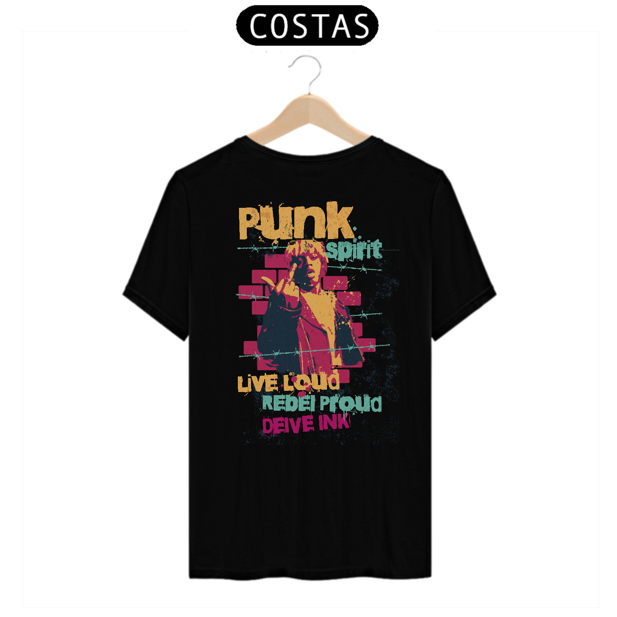 Nome do produto: Camiseta Punk Spirit Streetwear