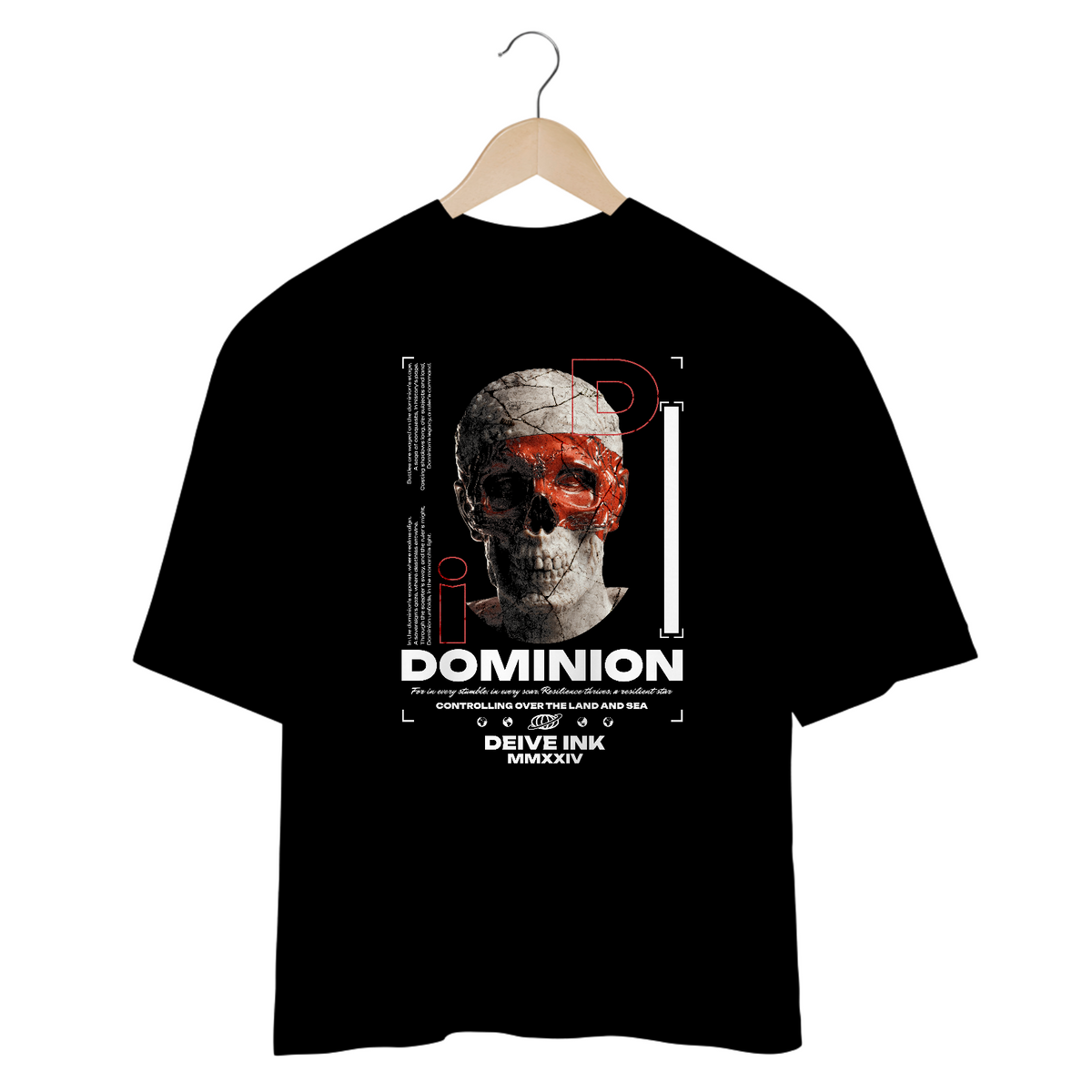 Nome do produto: Camiseta Oversized Skull Dominion