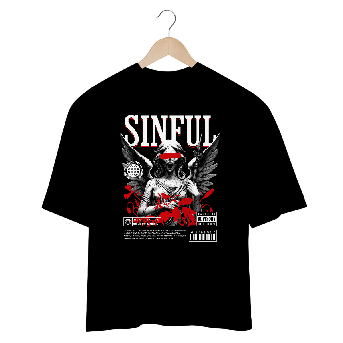 Nome do produto: Camiseta Oversized Sinful Angel