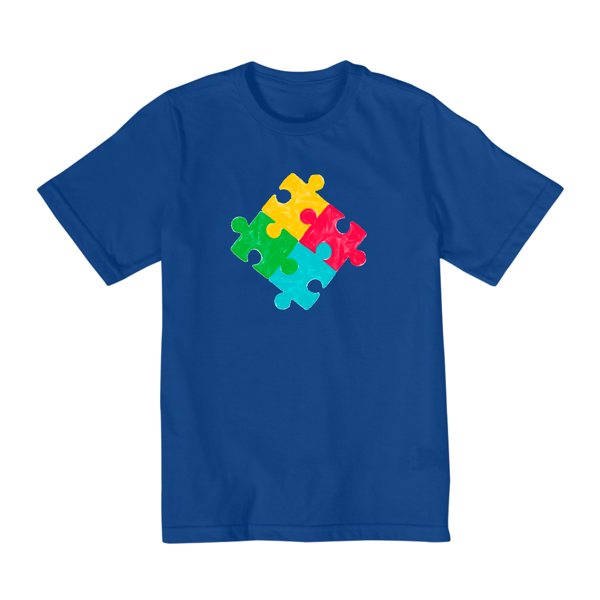 Nome do produto: Camiseta Infantil (10 a 12) - Puzzle Desenhado