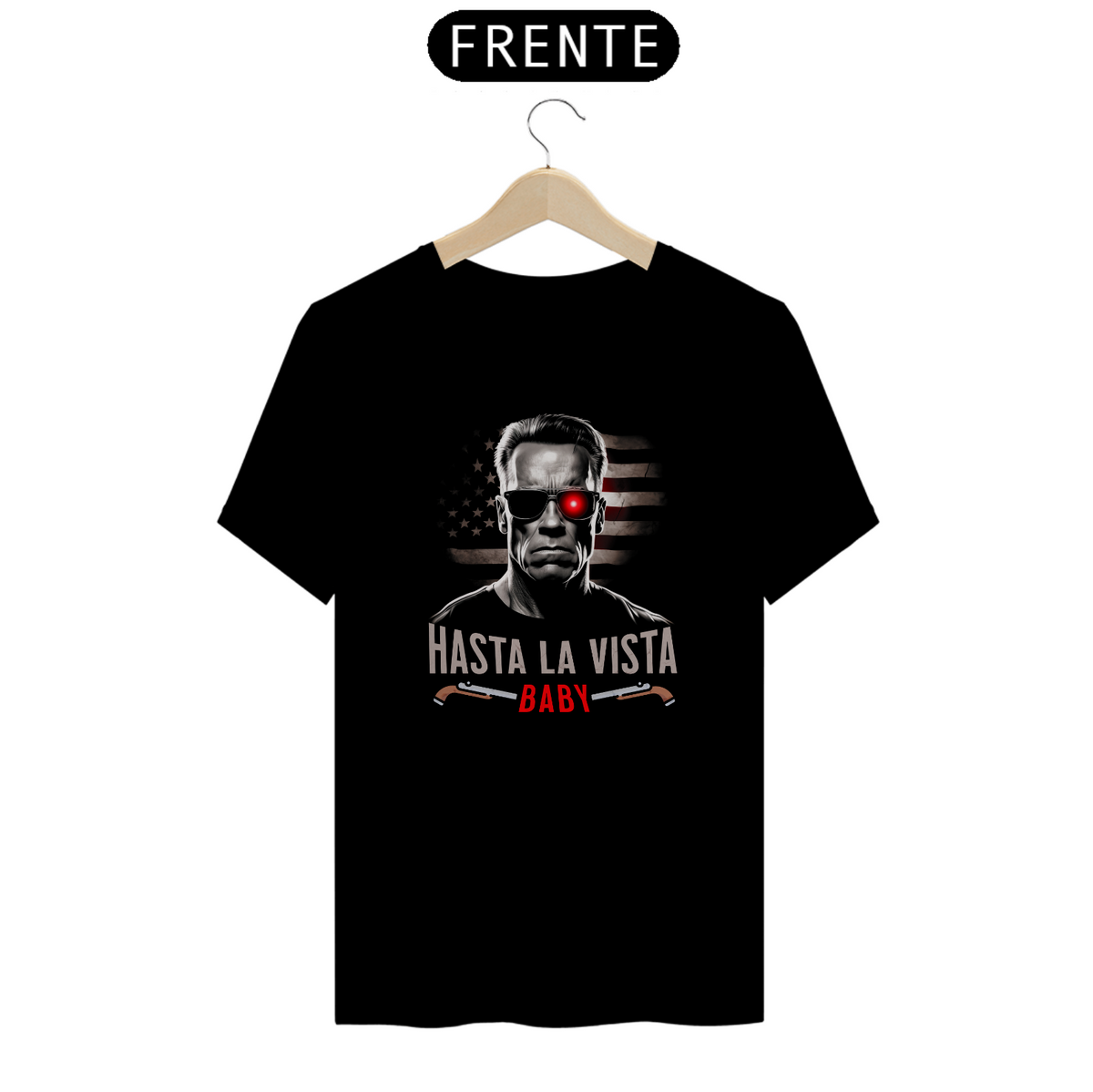 Nome do produto: Camiseta Hasta La Vista Baby Exterminador Arnold