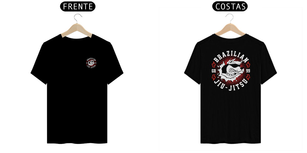 Nome do produto: Camiseta Jiu Jitsu frente costas - Gile Ribeiro