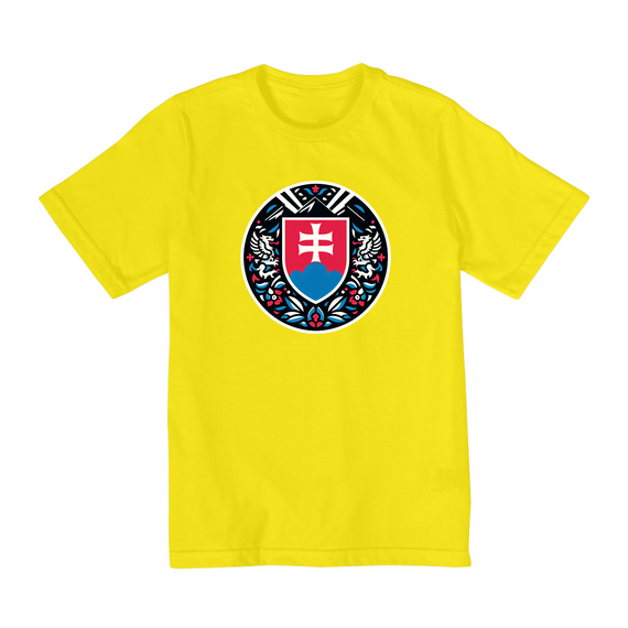 Camiseta Infantil (2 a 8) | Brasão da Eslováquia