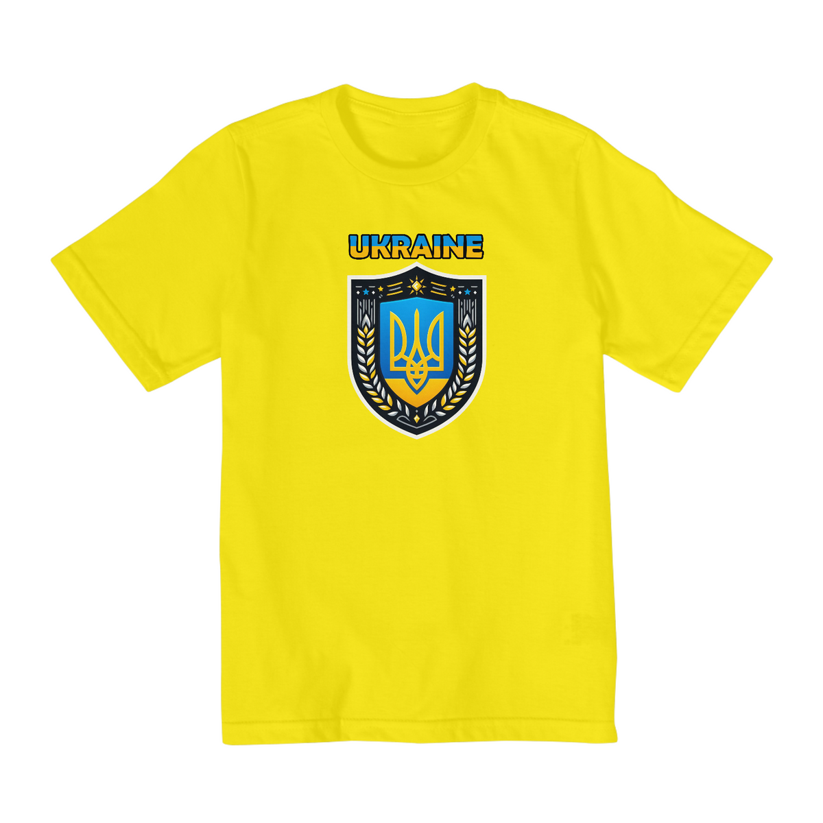 Nome do produto: Camiseta Infantil (2 a 8) | Brasão da Ucrânia
