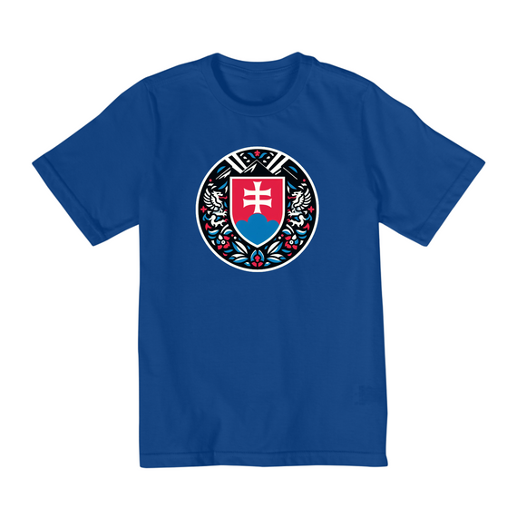 Camiseta Infantil (10 a 14) | Brasão da Eslováquia