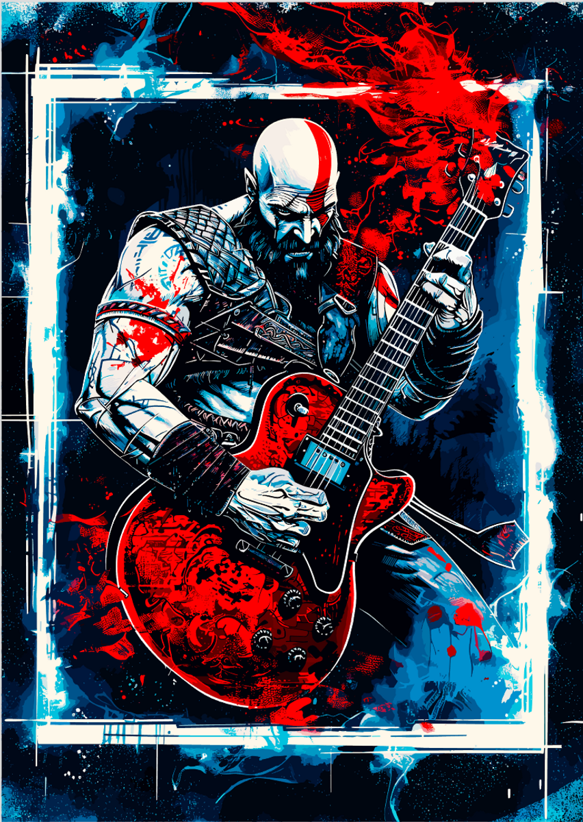 Nome do produto: Poster - Kratos Guitar 