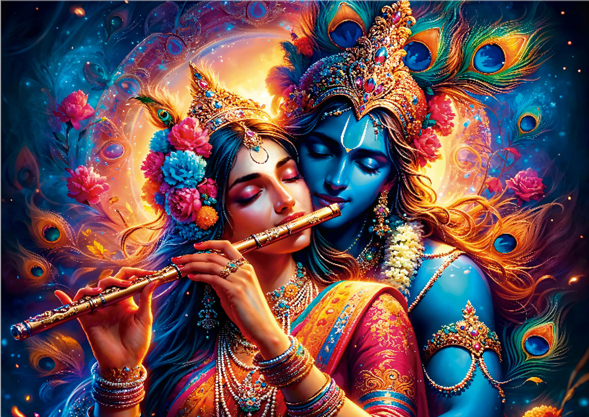 Nome do produto: Radha e Krishna - O Abraço