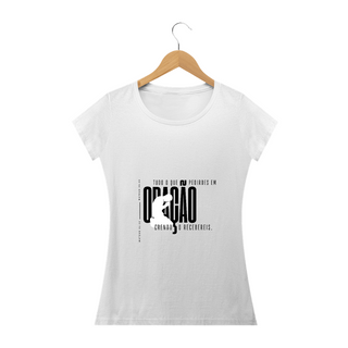 Nome do produtoCamisa Feminina - Oração Branca