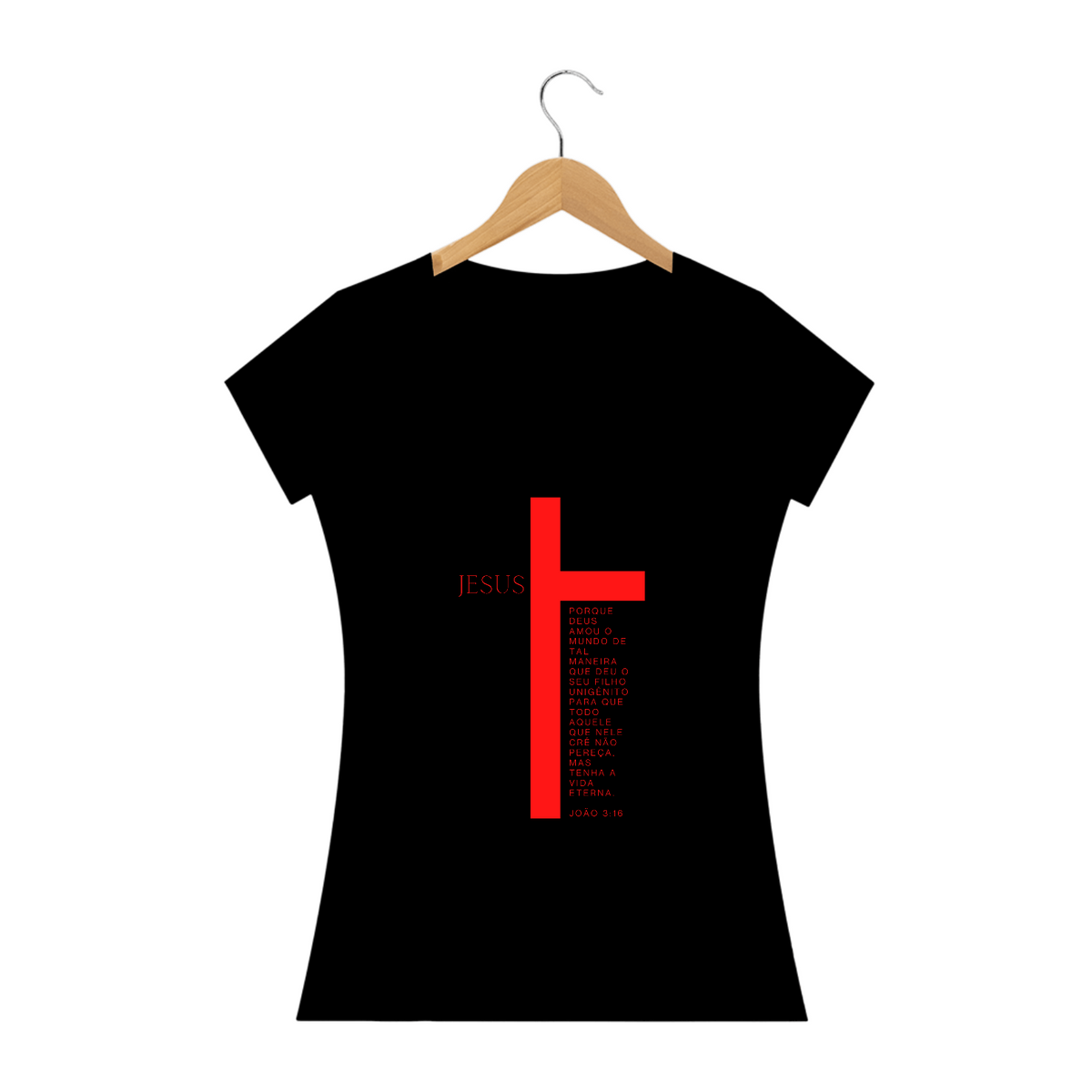Nome do produto: Camisa Feminina - João 3,16