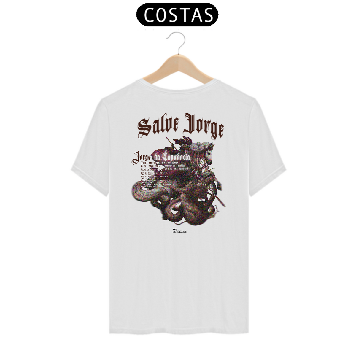 Nome do produto: Camiseta Clássica - Salve Jorge (costas)