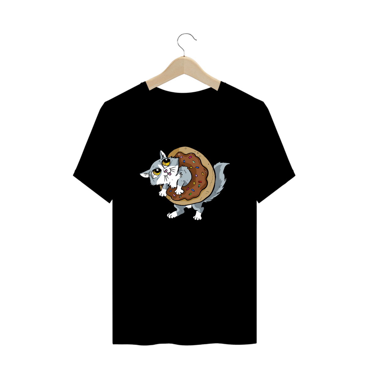 Nome do produto: Camiseta Cat & Donut - Plus Size