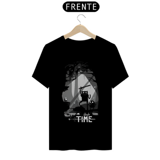 Nome do produtoT-shirt Hora da Aventura - preto e branco 0001