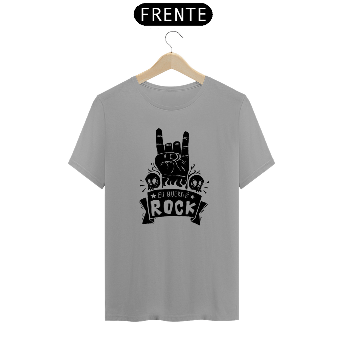 Nome do produto: Camiseta \'Eu Quero É Rock\'