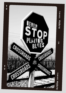 Nome do produtoNever STOP playing blues poster 