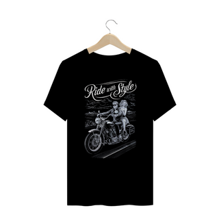 Nome do produtoT-SHIRT PLUS SIZE RIDE WITH STYLE