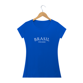 Nome do produtoCamiseta feminina Brasil - Pátria amada