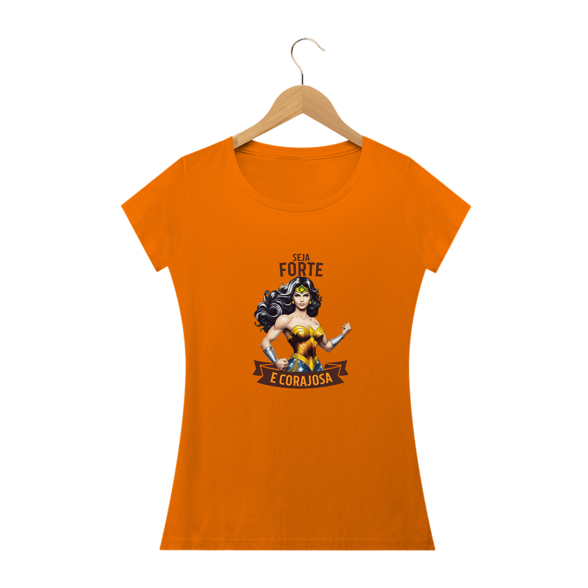 Nome do produto: Camiseta Feminina Seja Forte e Corajosa