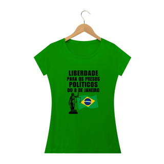 Nome do produtoLiberdade aos presos políticos - Camiseta Feminina