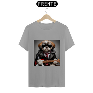 Nome do produtoCamiseta Masculina Shihtzu Rock and Roll