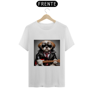 Nome do produtoCamiseta Masculina Shihtzu Rock and Roll