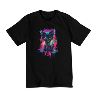 Camiseta Infantil 10 a 14 anos Bad Cat colorido