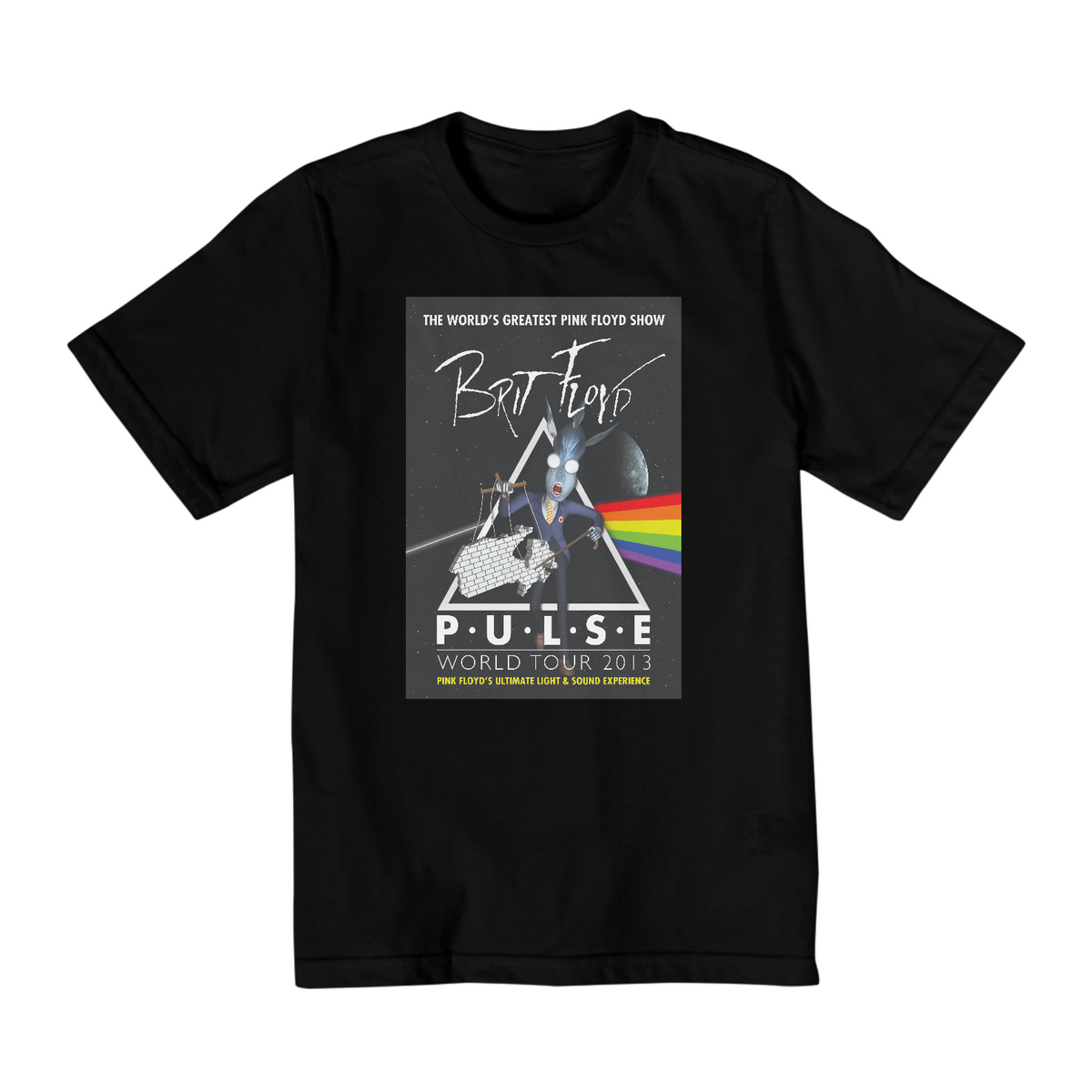 Nome do produto: Camiseta Infantil 10 a 14 anos Pulse Floyd