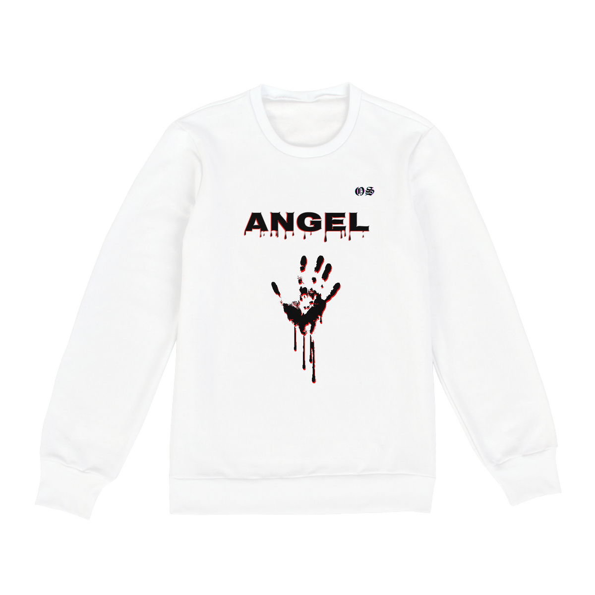 Nome do produto: Blusa de Moletom branco Fechado - Angel