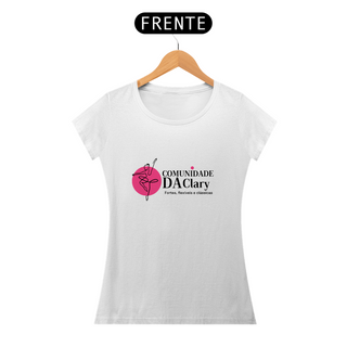 Camiseta feminina comunidade da Clary -Branca 