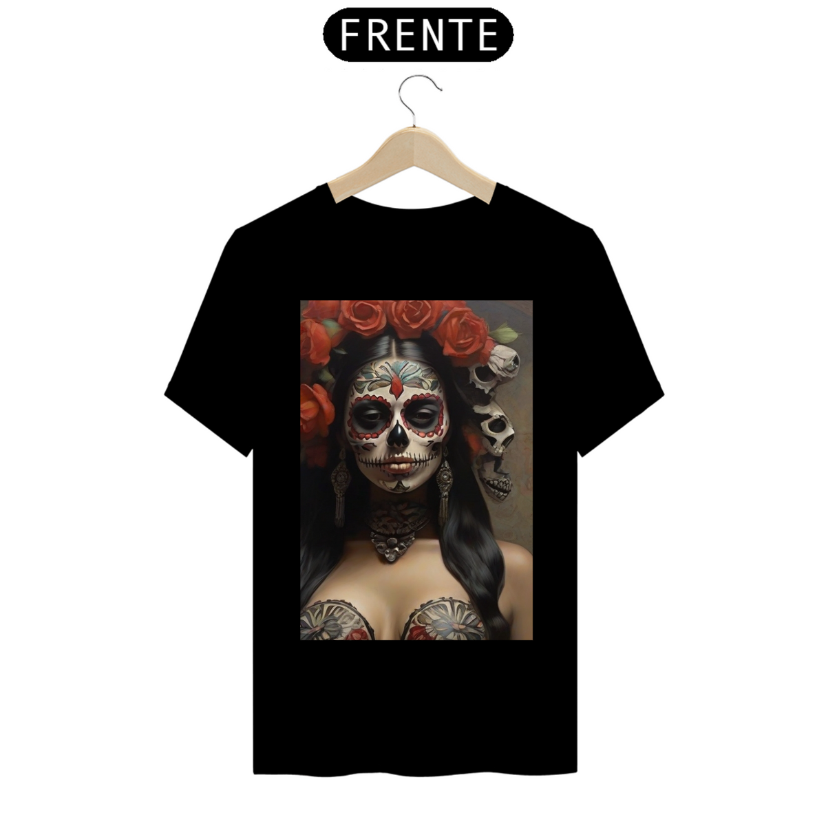 Nome do produto: Camiseta Caveira Mexicana