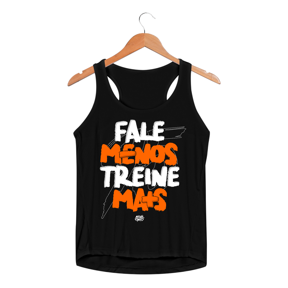 Nome do produto: Fale Menos, Treine Mais - Fem. (Dry Fit)