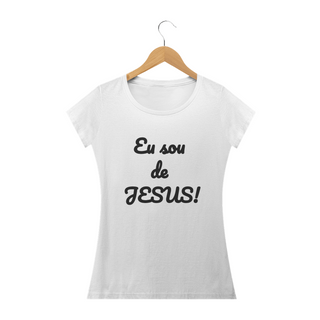 Nome do produtoCamisa baby long classic letra preta eu sou de Jesus