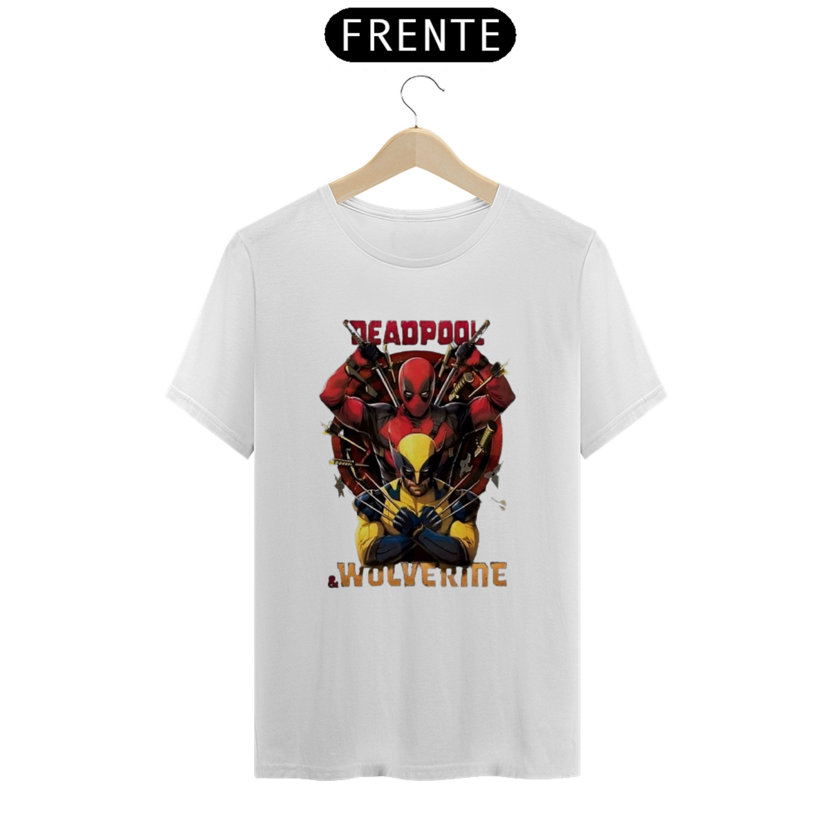 Nome do produto: Camiseta Deadpool e Wolverine 
