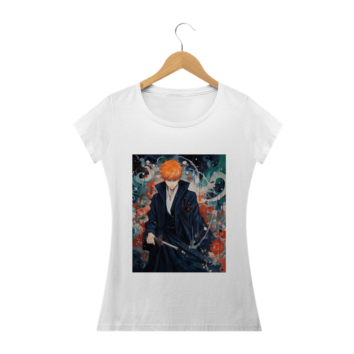 Nome do produtoCamiseta Feminina Ichigo Kurosaki II