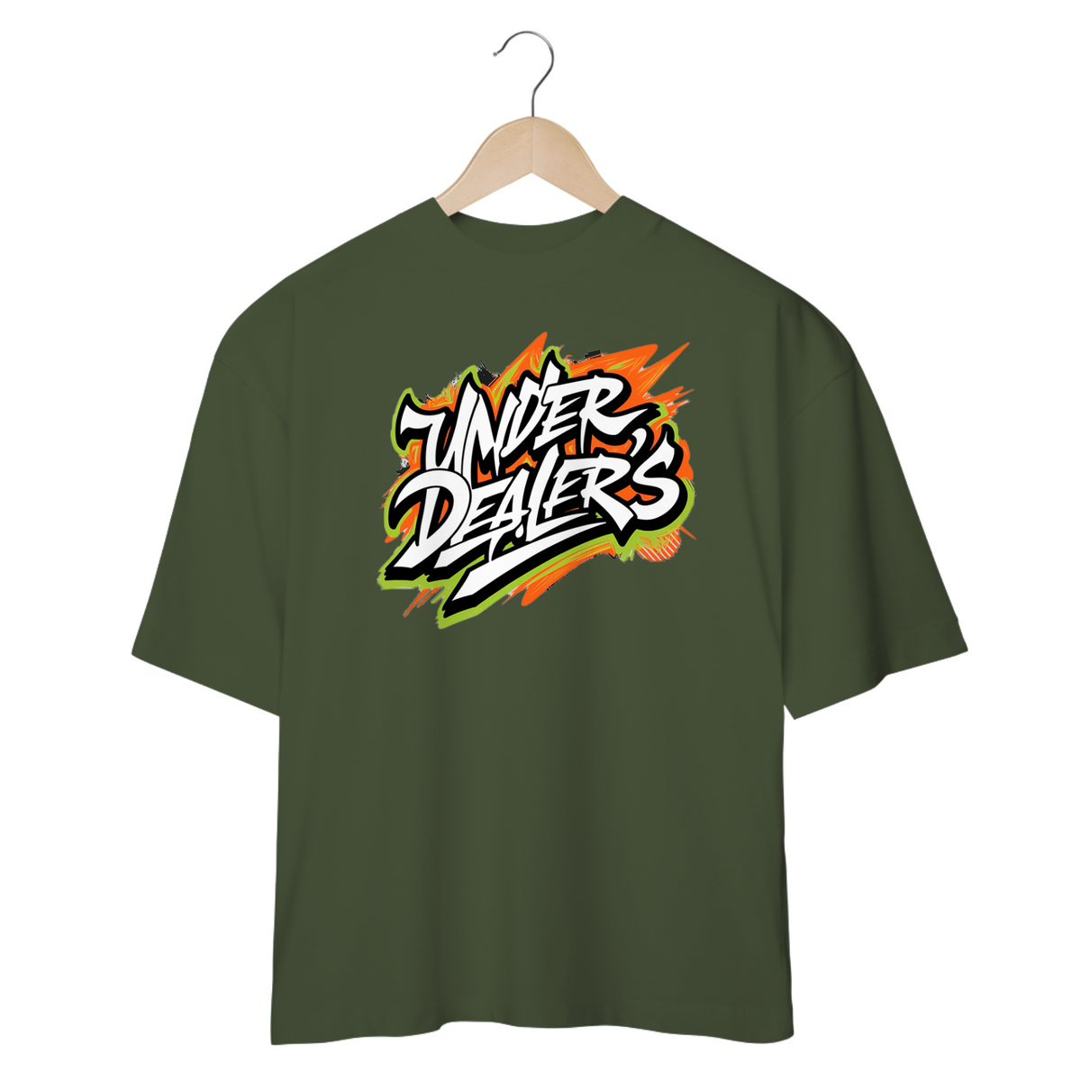 Nome do produto: T-Shirt Over - Orange&Green