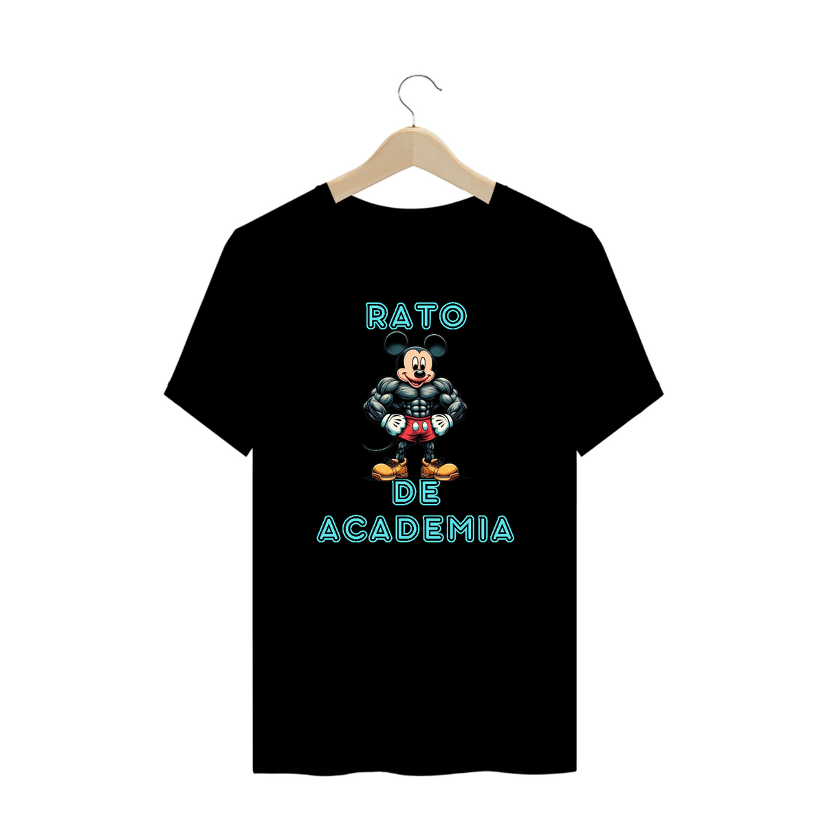 Nome do produto: Camiseta Rato de Academia ESTAMPA FRENTE PLUS SIZE