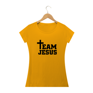 Nome do produtoT-Shirt Baby Long Classic Feminina - TEAM JESUS 