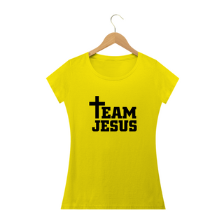 Nome do produtoT-Shirt Baby Long Classic Feminina - TEAM JESUS 