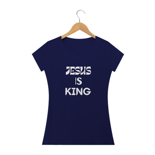 Nome do produtoT-Shirt Baby Long Classic Feminina - JESUS IS KING 