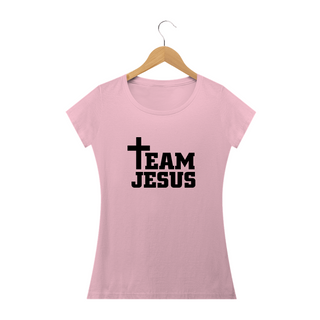 Nome do produtoT-Shirt Baby Long Classic Feminina - TEAM JESUS 