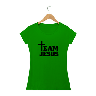 Nome do produtoT-Shirt Baby Long Classic Feminina - TEAM JESUS 