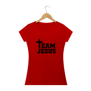 Nome do produtoT-Shirt Baby Long Classic Feminina - TEAM JESUS 