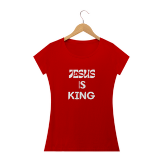 Nome do produtoT-Shirt Baby Long Classic Feminina - JESUS IS KING 