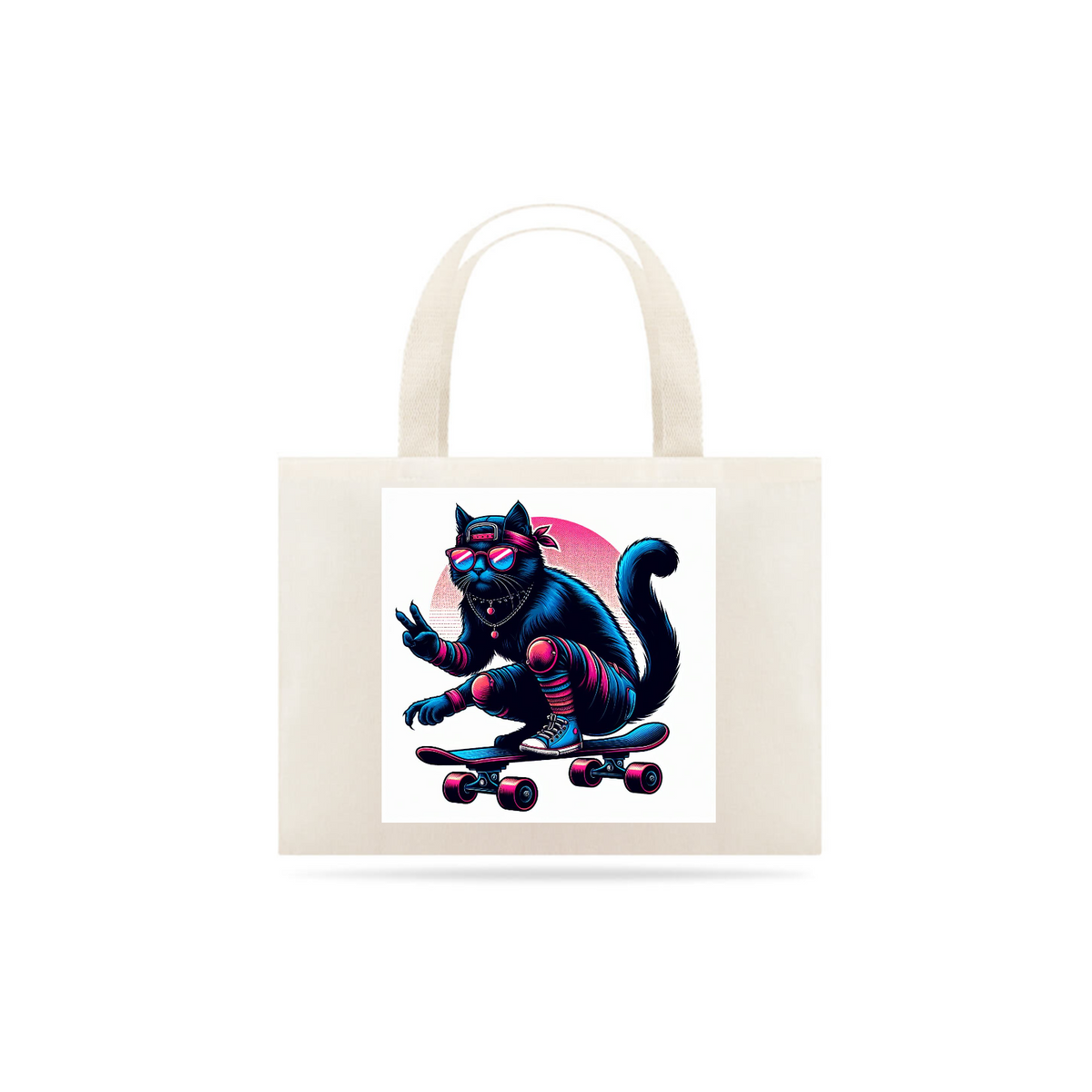 Nome do produto: Ecobag gato skatista 02