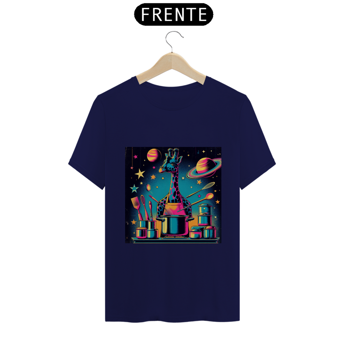 Nome do produto: Camiseta Girafa cozinheira