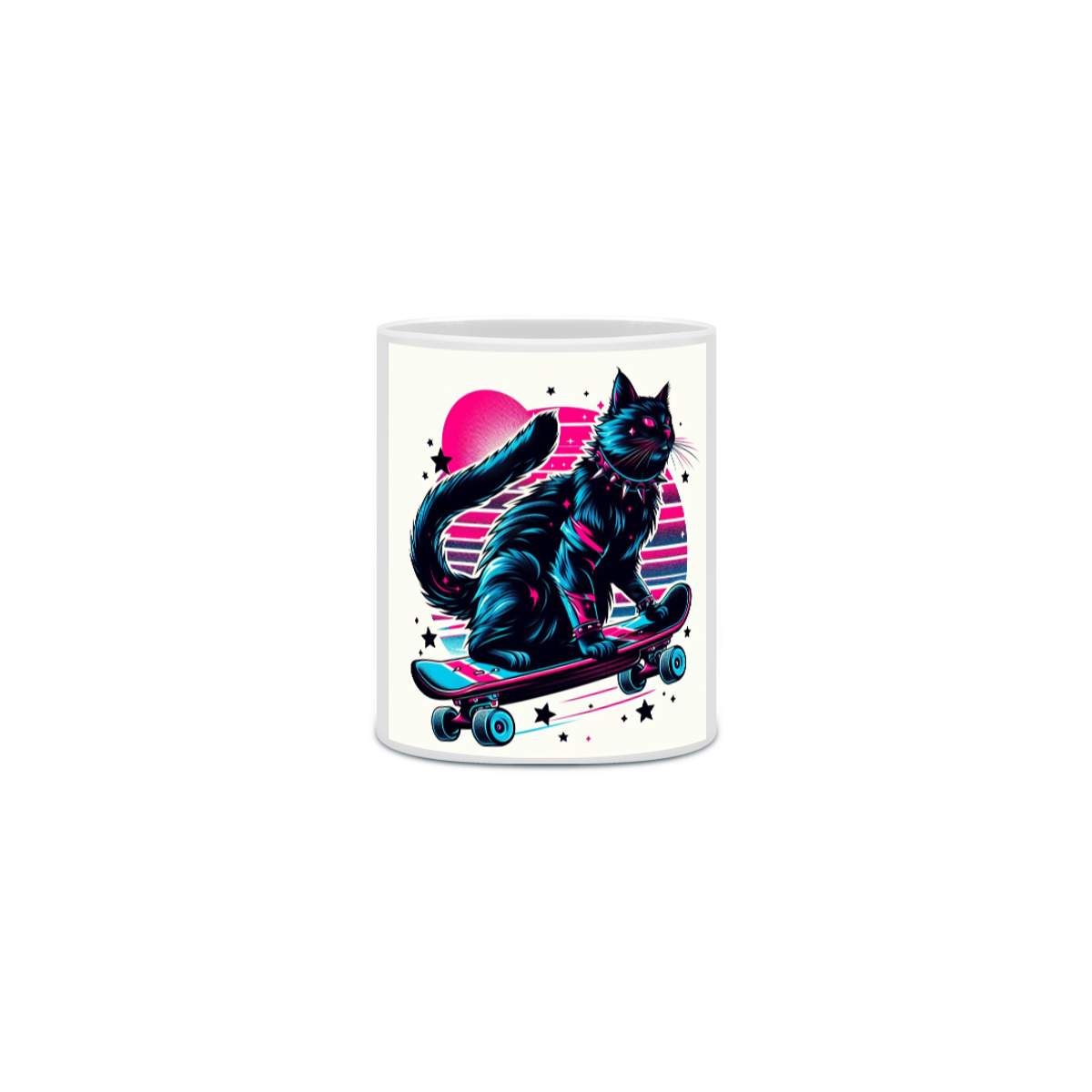 Nome do produto: Caneca gato skatista