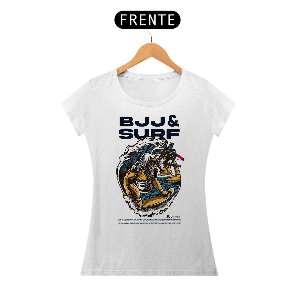 Nome do produto: Camiseta BabyLong Surf&Jiu Zeus Prime Branca