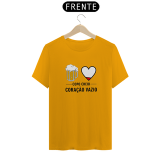 Nome do produtoT-Shirt Classic Unissex / Copo Cheio Coração Vazio